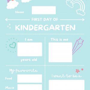 First day of kindergarten snapshot