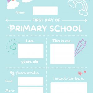 first day of primary school snapshot