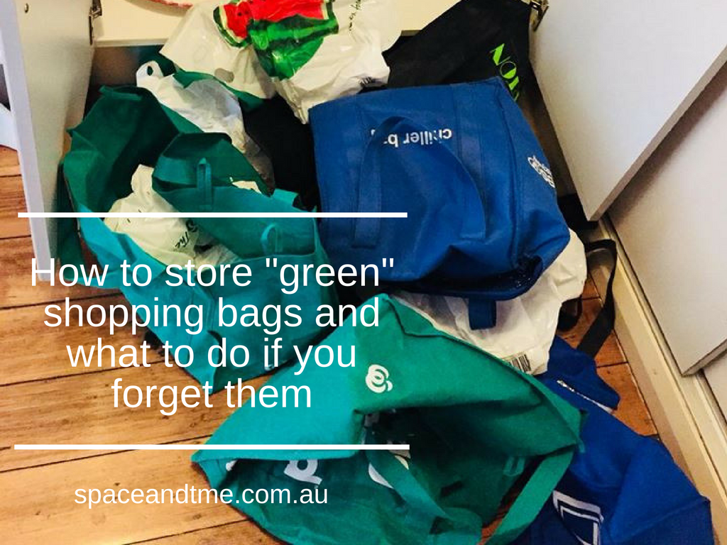 green shopping bags