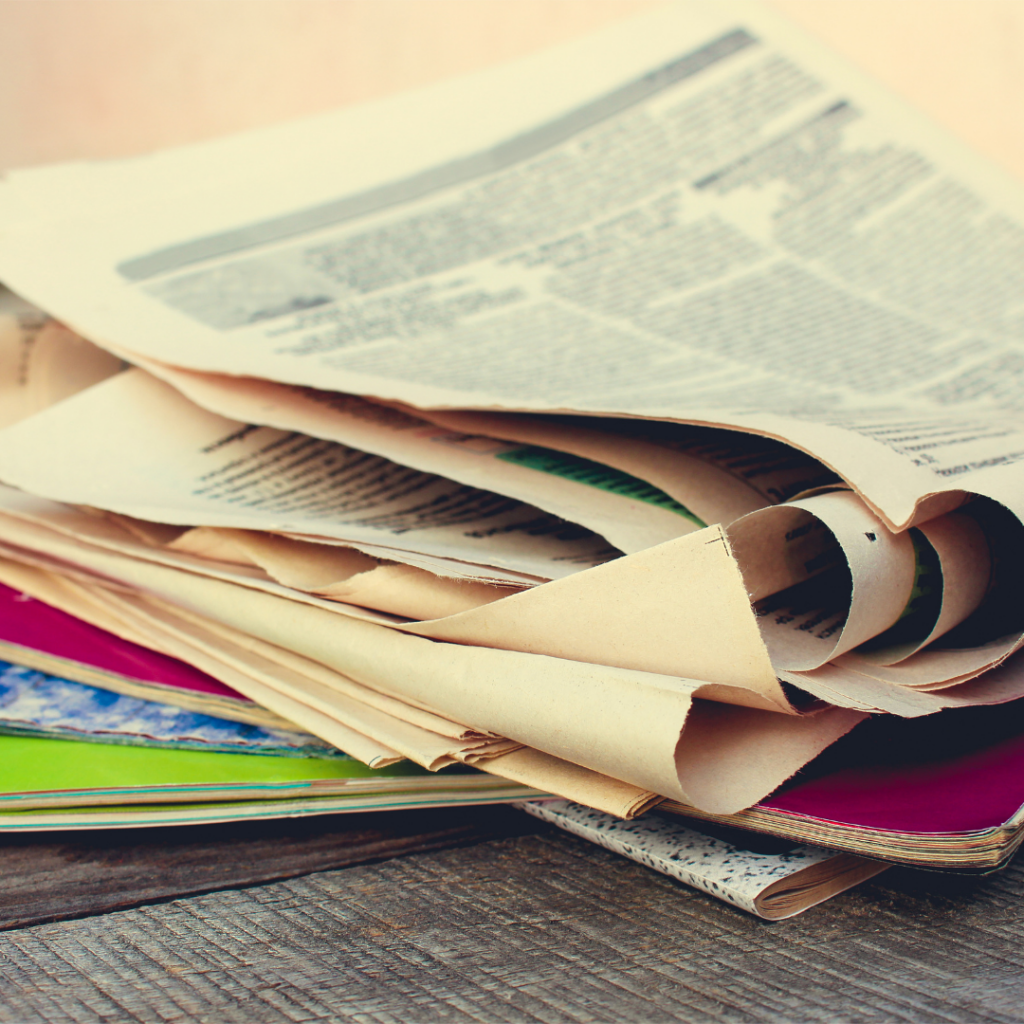 In getting rid of old magazines and newspapers it will help keep yhour home clean and clutter free.