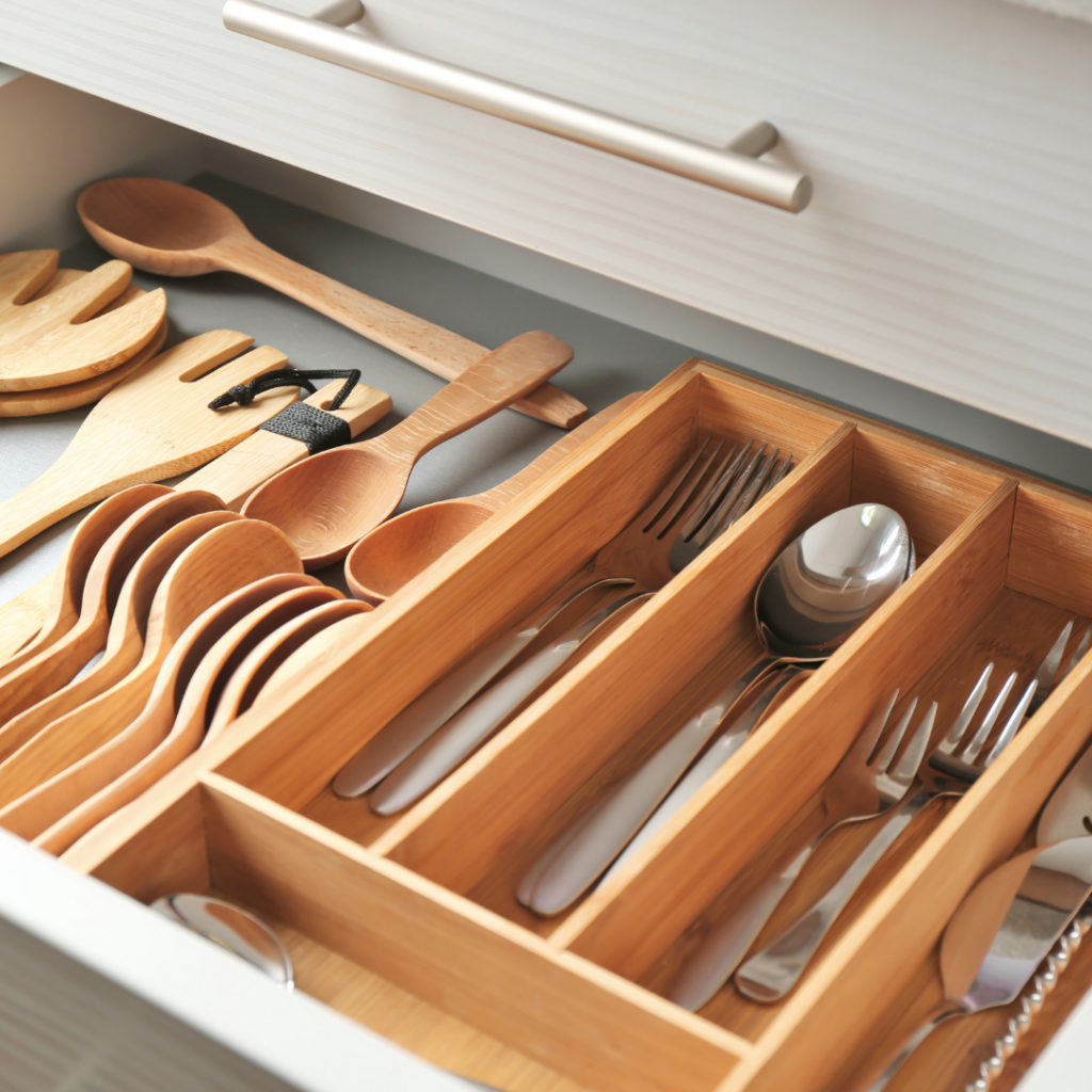 Begin with a small project, like reorganising your utensils drawer.