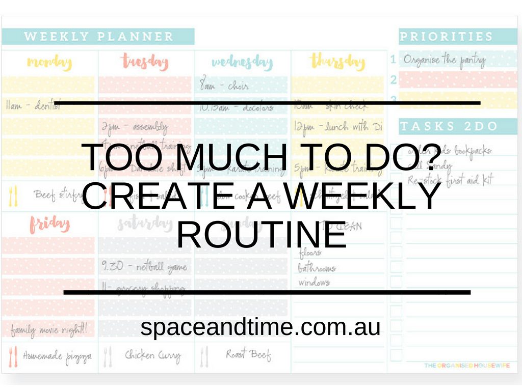 weekly routine
