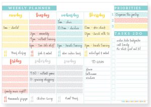 weekly planner routine